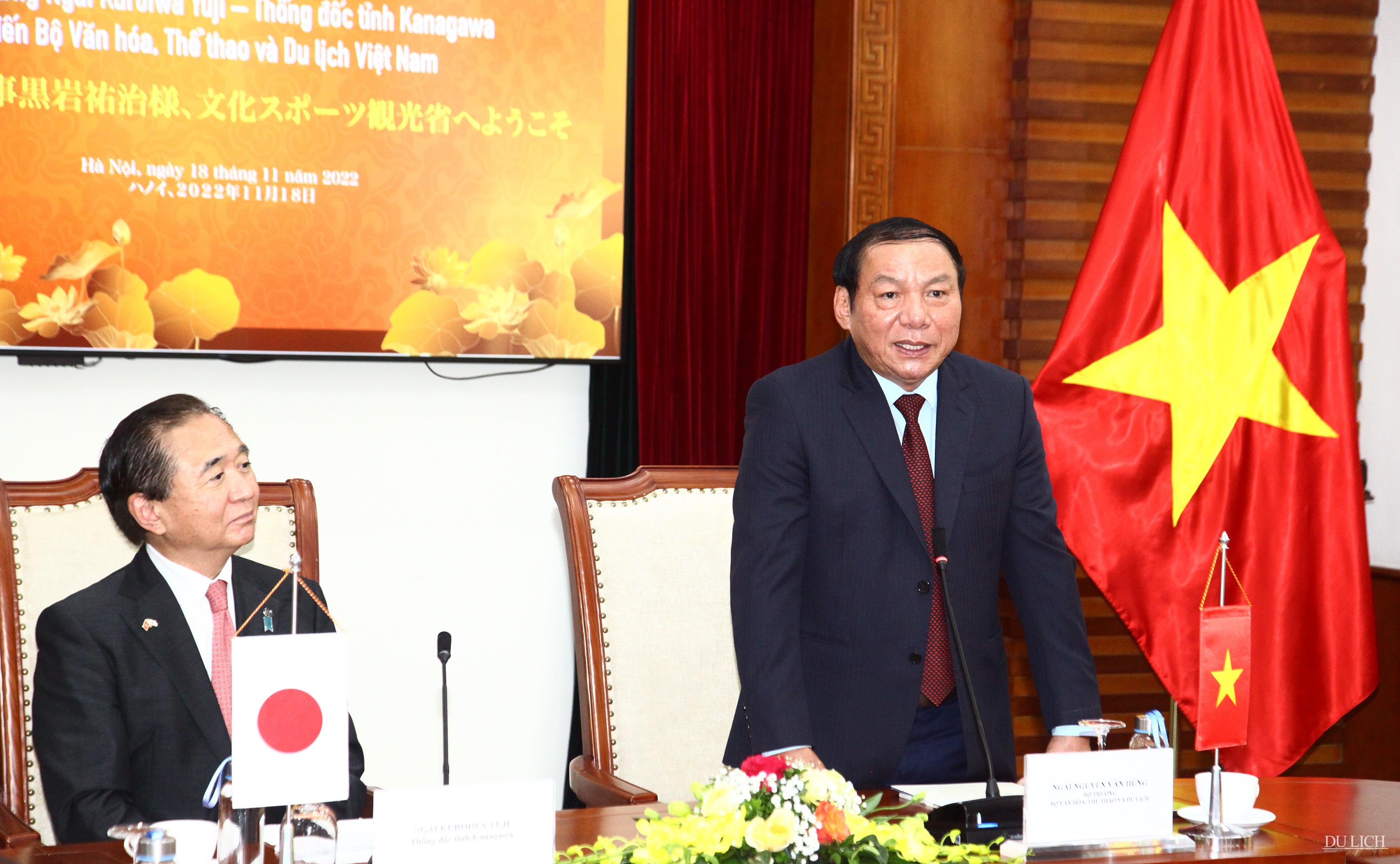 Bộ trưởng Nguyễn Văn Hùng phát biểu tại buổi tiếp